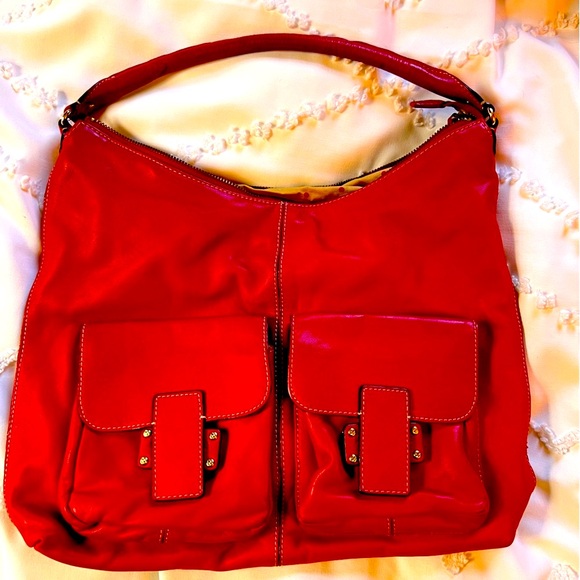 Michael Kors red leather bag - Picture 1 of 3